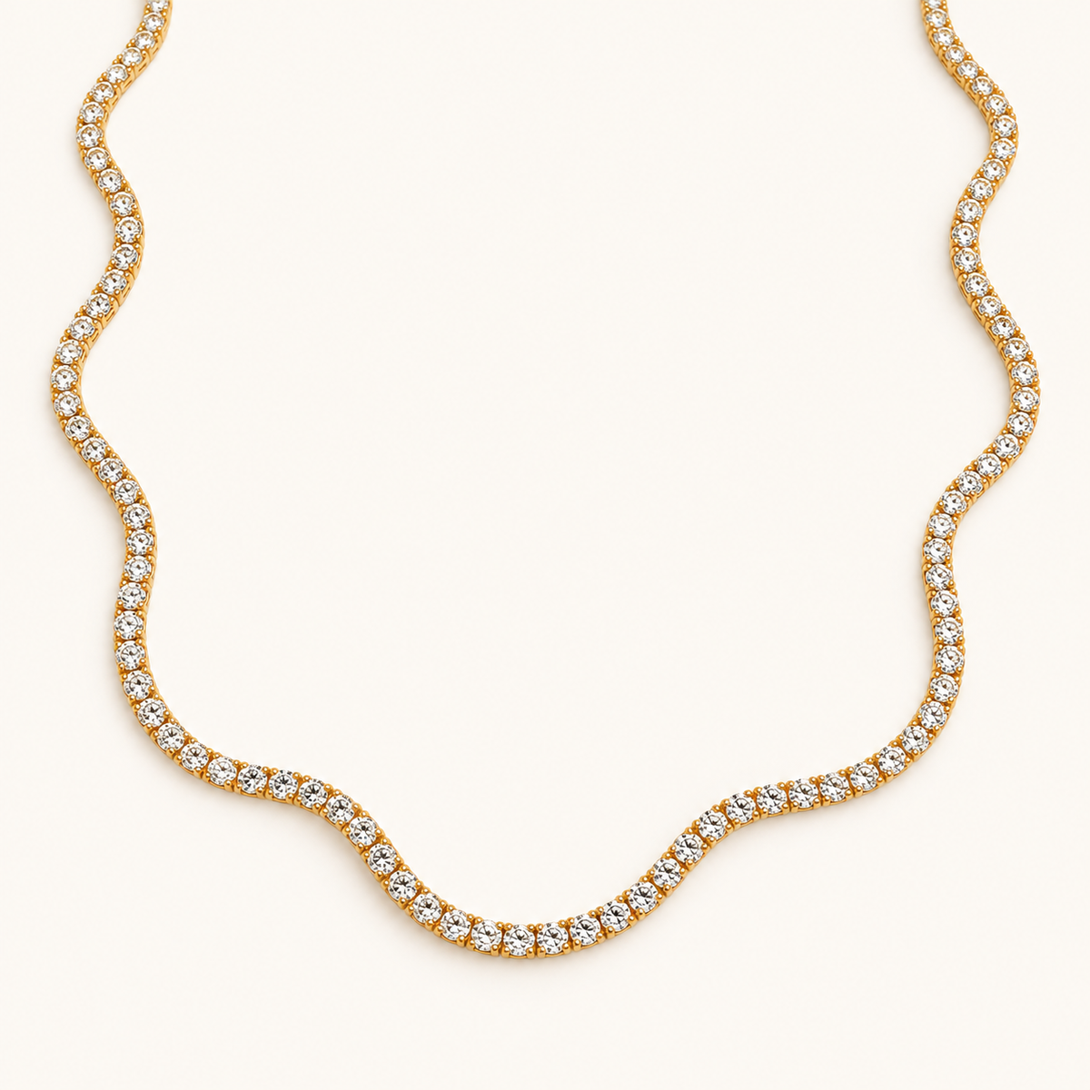 Wavy Tennis Necklace