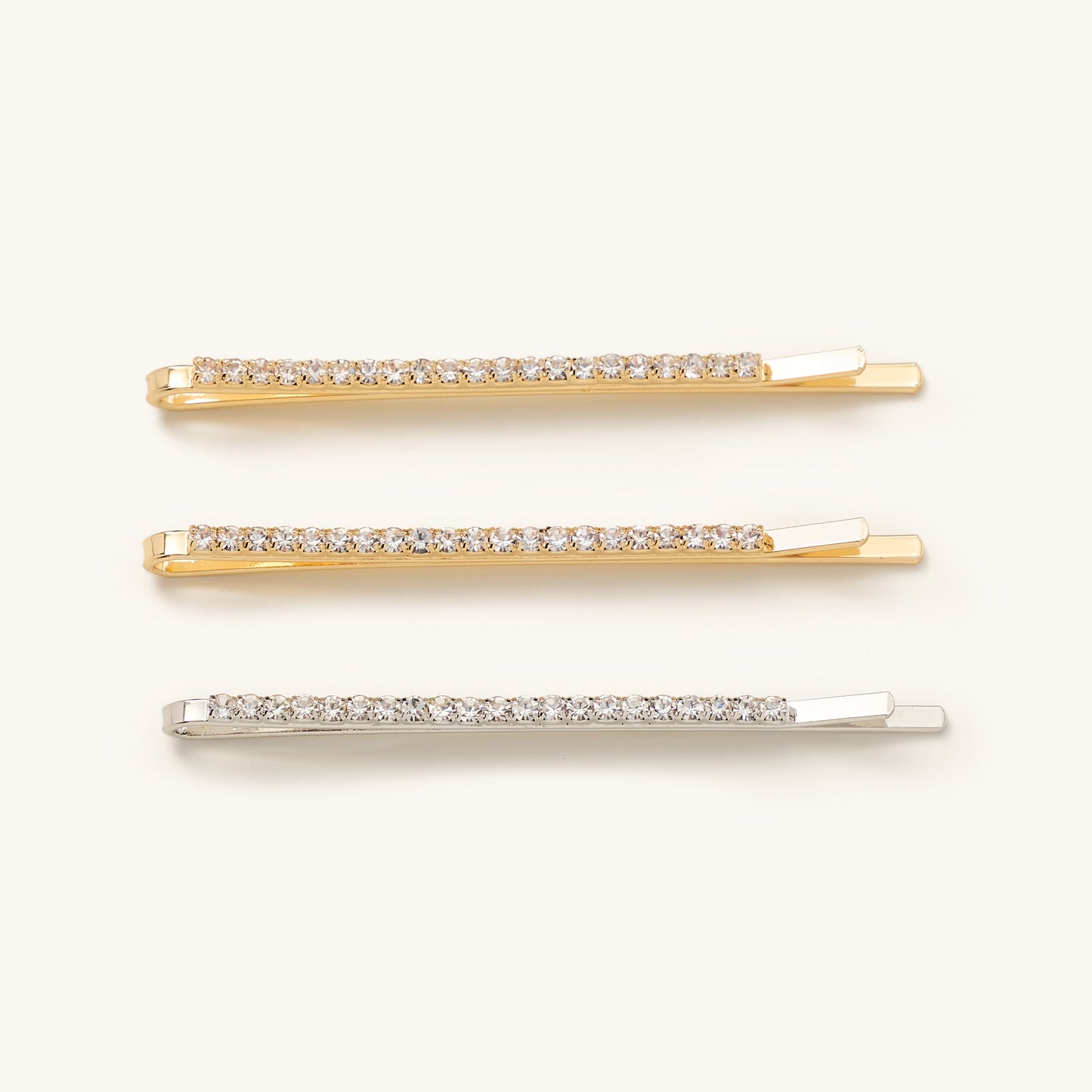 3PK Diamond Skinny Bobby Pin