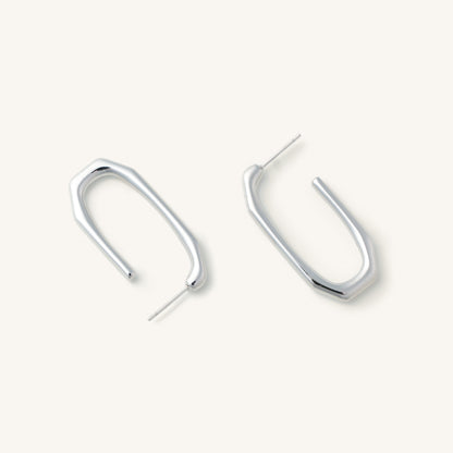Ellie Silver Hoops- Waterproof