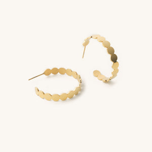 Geneva Gold Disk Hoops