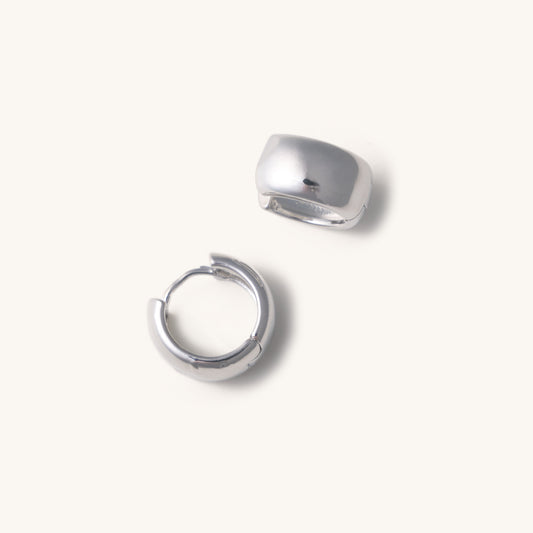 Silver Mimi Chunky Hoops