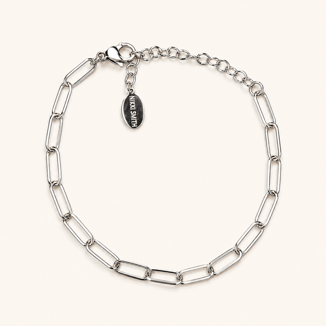 Paige Paperclip Bracelet-Silver