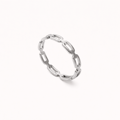 Lesslie Silver Link Ring