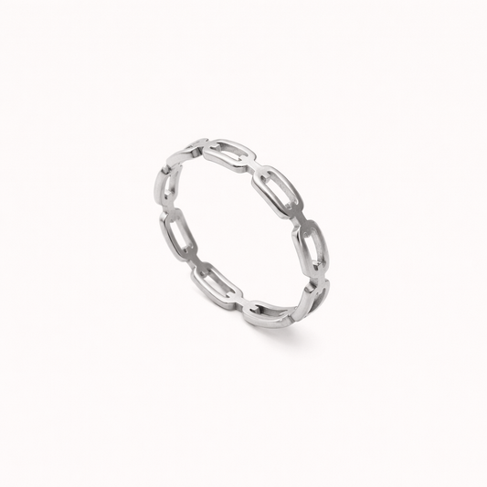 Lesslie Silver Link Ring