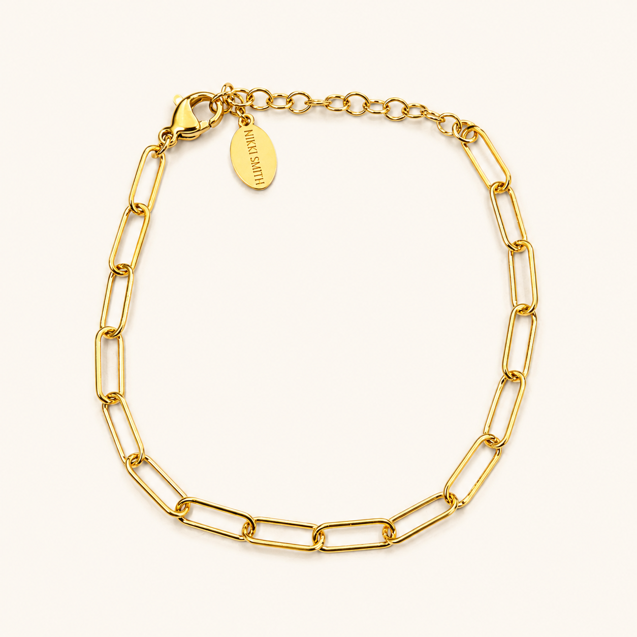 Paige Paperclip Bracelet- Gold