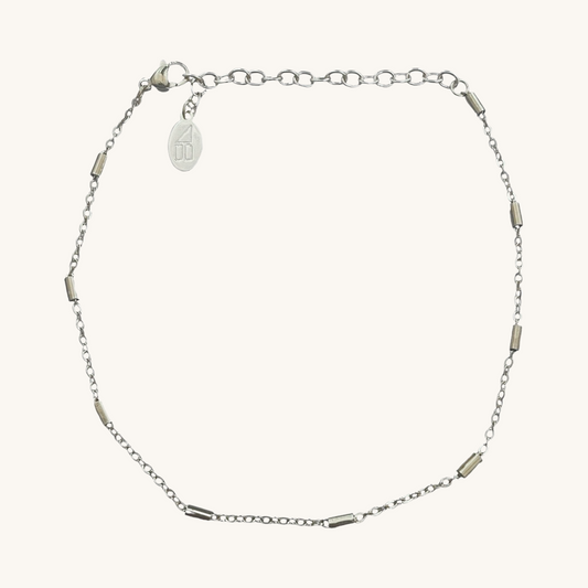 Waterproof Silver Piper Anklet