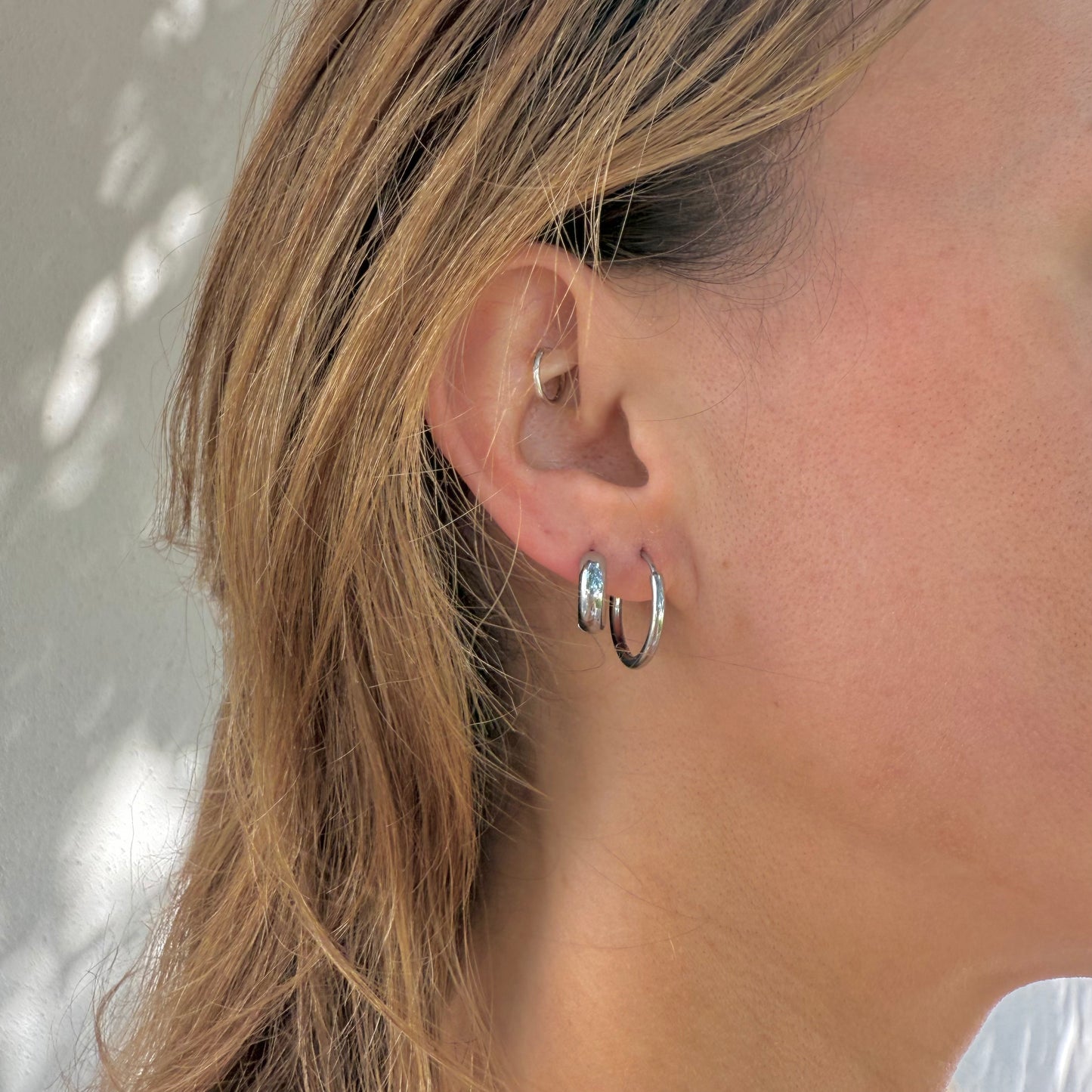 Dainty Silver Hoops