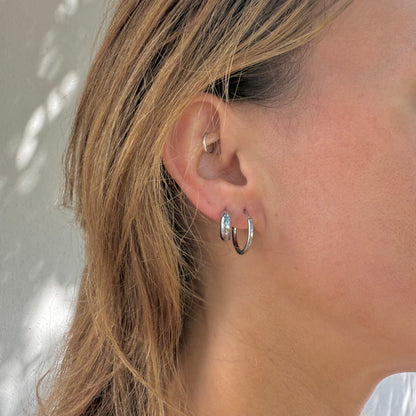 Dainty Silver Hoops