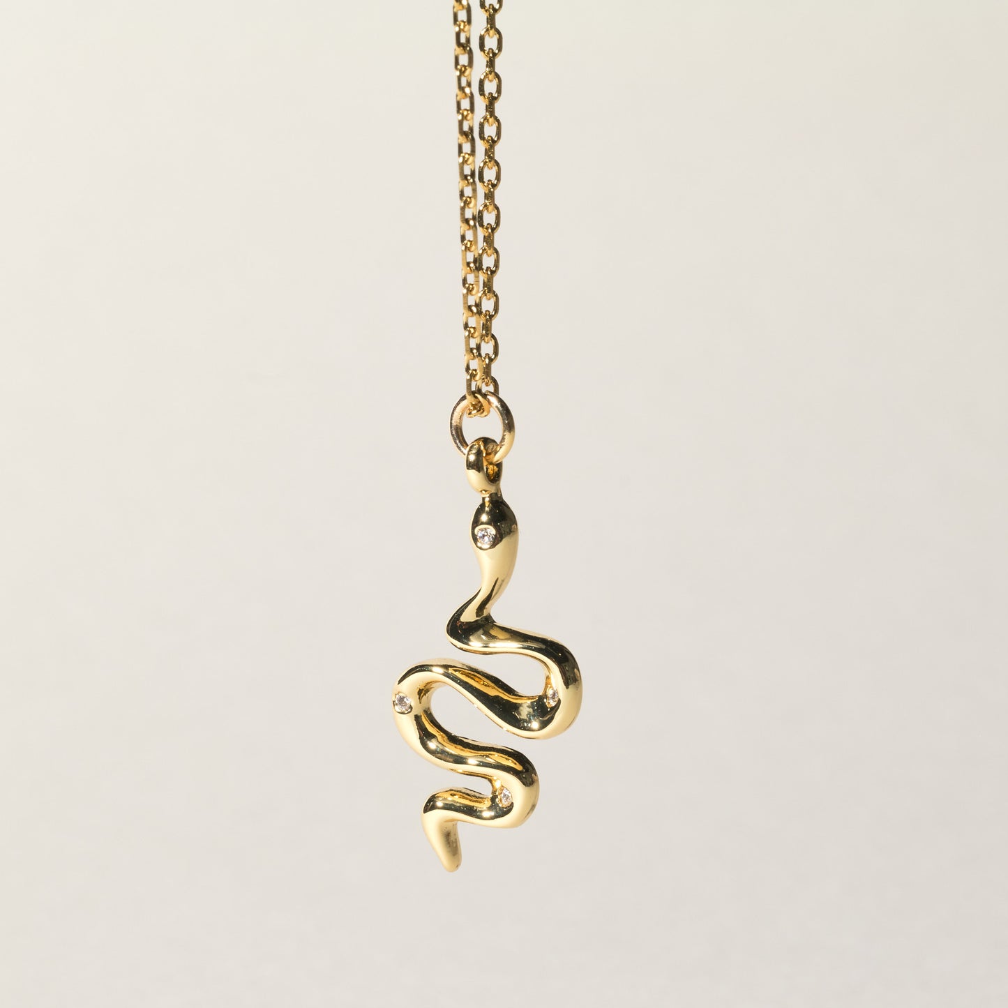 Gold Snake Short Necklace - Nikki Smith Designs 
