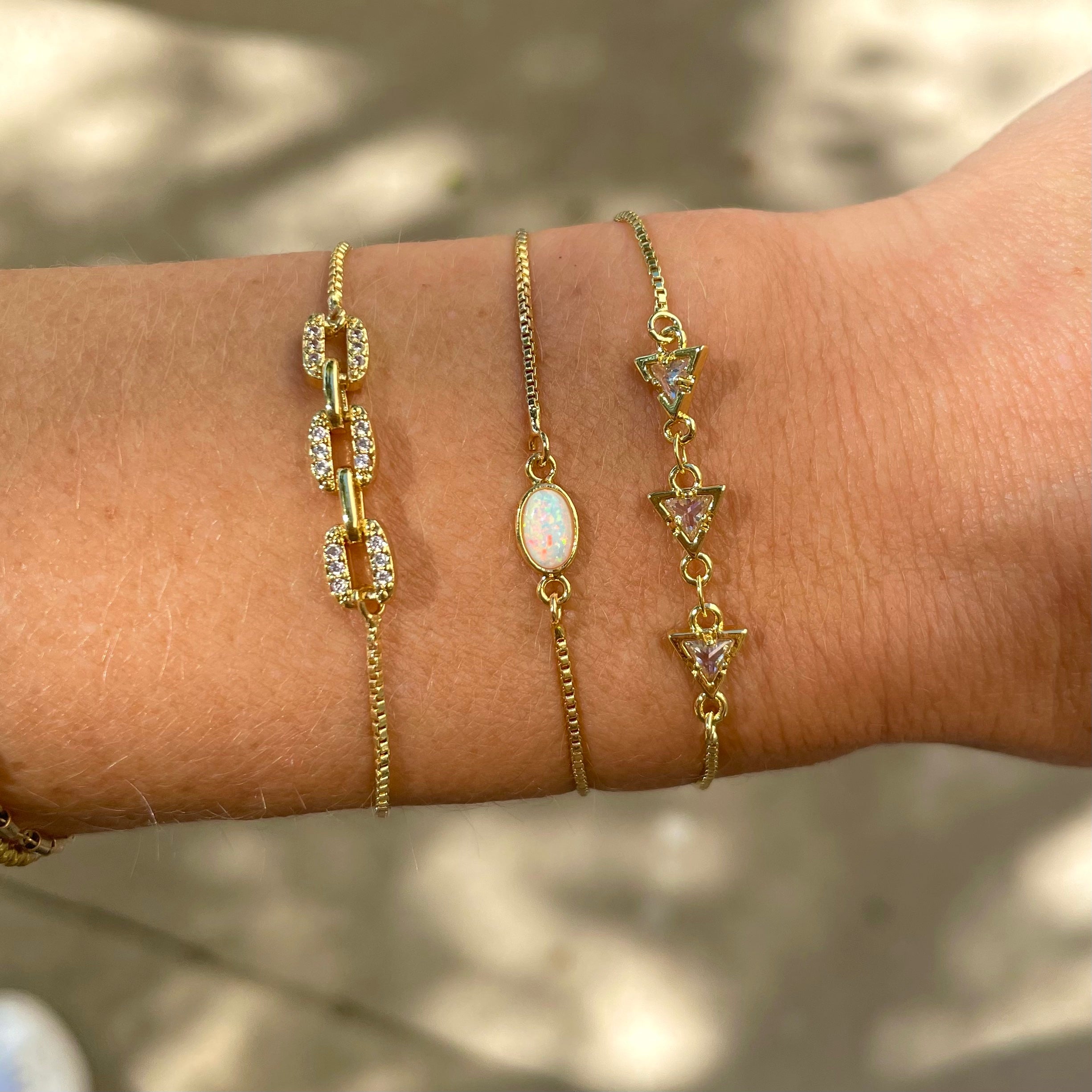 Mini Opal Gold Bracelet – Nikki Smith Designs