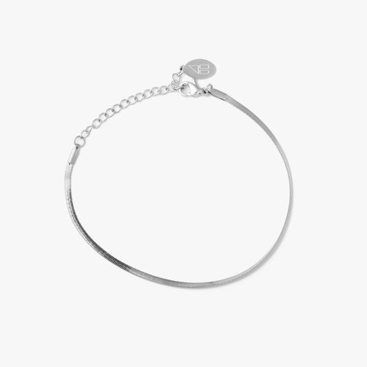 Micro Silver Herringbone Bracelet