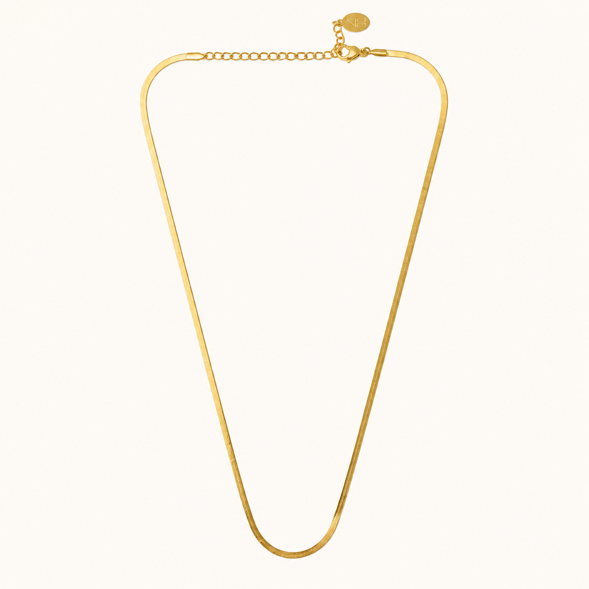 Micro Gold Herringbone Necklace