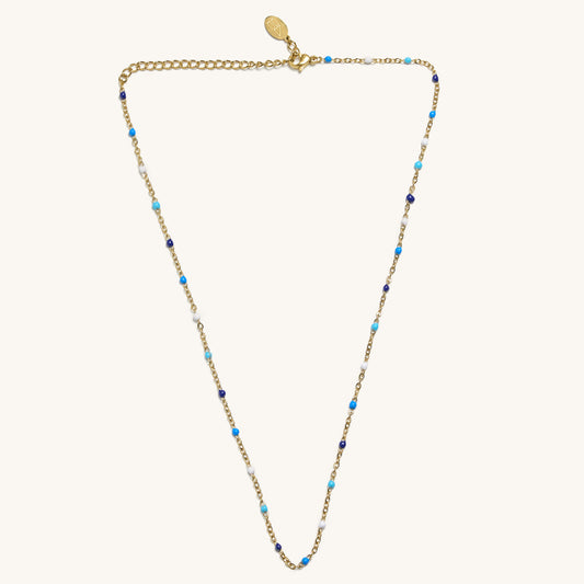 Blue Multi Dot Choker