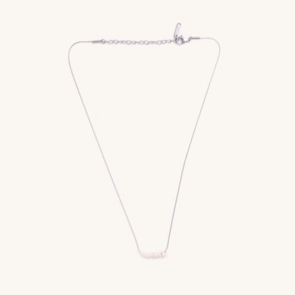 Silver Nina Dainty Pearl Necklace