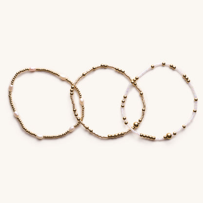 Game Day Bracelet Set- White