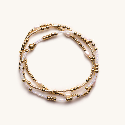 Game Day Bracelet Set- White