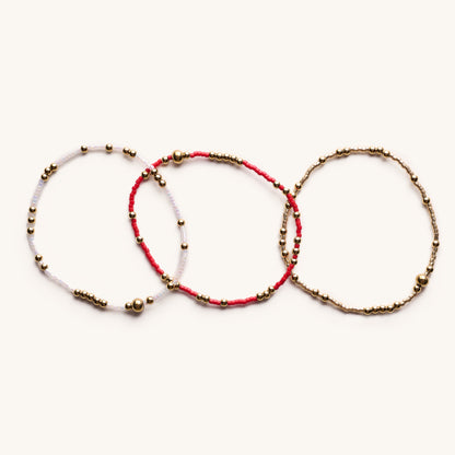 Game Day Bracelet Set- Red