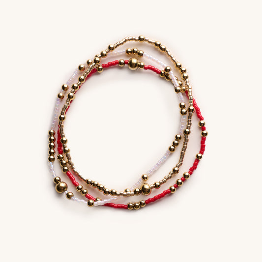 Game Day Bracelet Set- Red