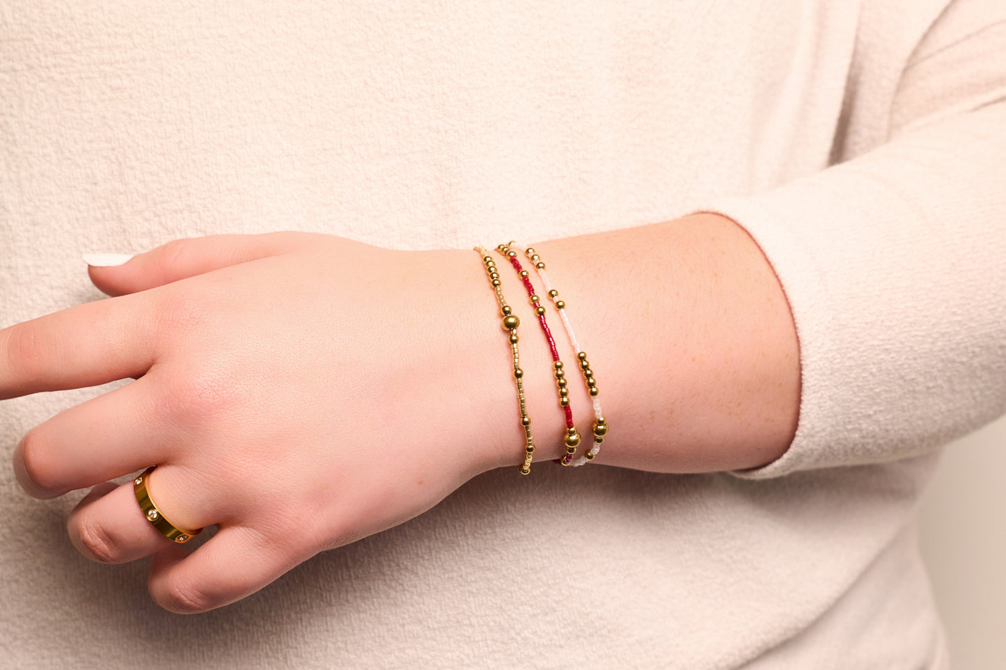 Game Day Bracelet Set-Crimson