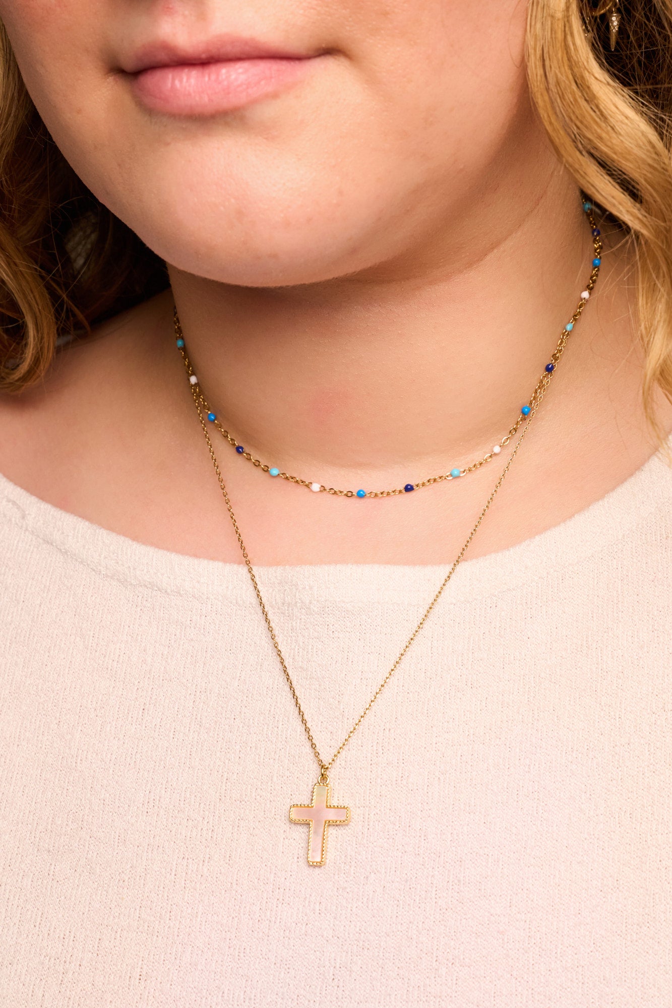 Blue Multi Dot Choker