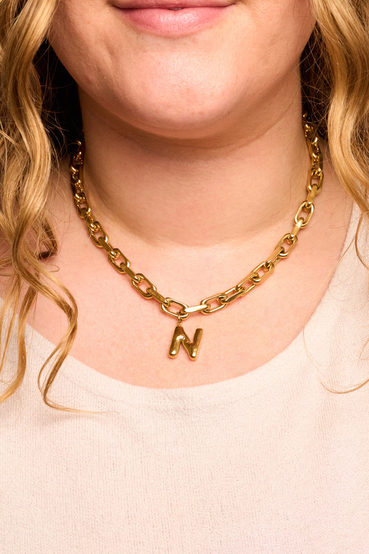 Dani Bubble Initial Necklace