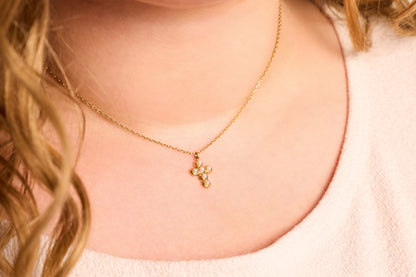 Pearl Cross Necklace
