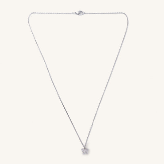 Silver Crystal Butterfly Necklace