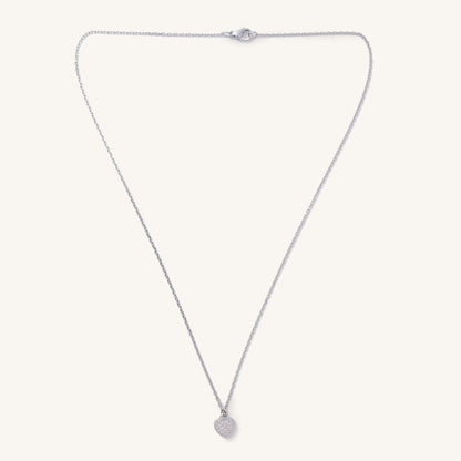 Silver Crystal Heart Necklace