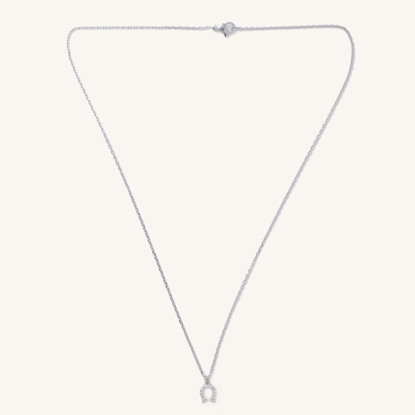 Silver Lucky Horseshoe Necklace