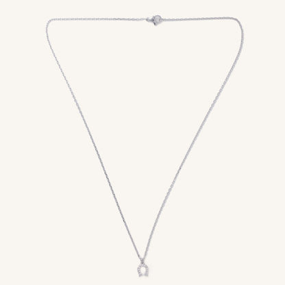 Silver Lucky Horseshoe Necklace