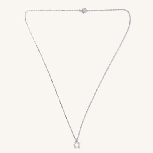 Silver Lucky Horseshoe Necklace