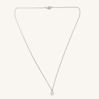 Silver Mini Crystal Star Necklace