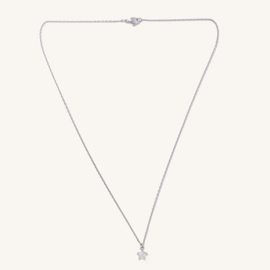 Silver Mini Crystal Star Necklace