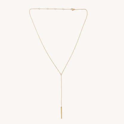 Dainty Gold Chain Lariat- Waterproof