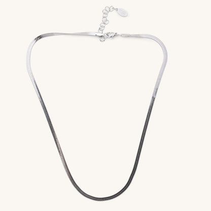 Silver Herringbone Necklace