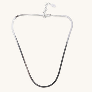 Silver Herringbone Necklace