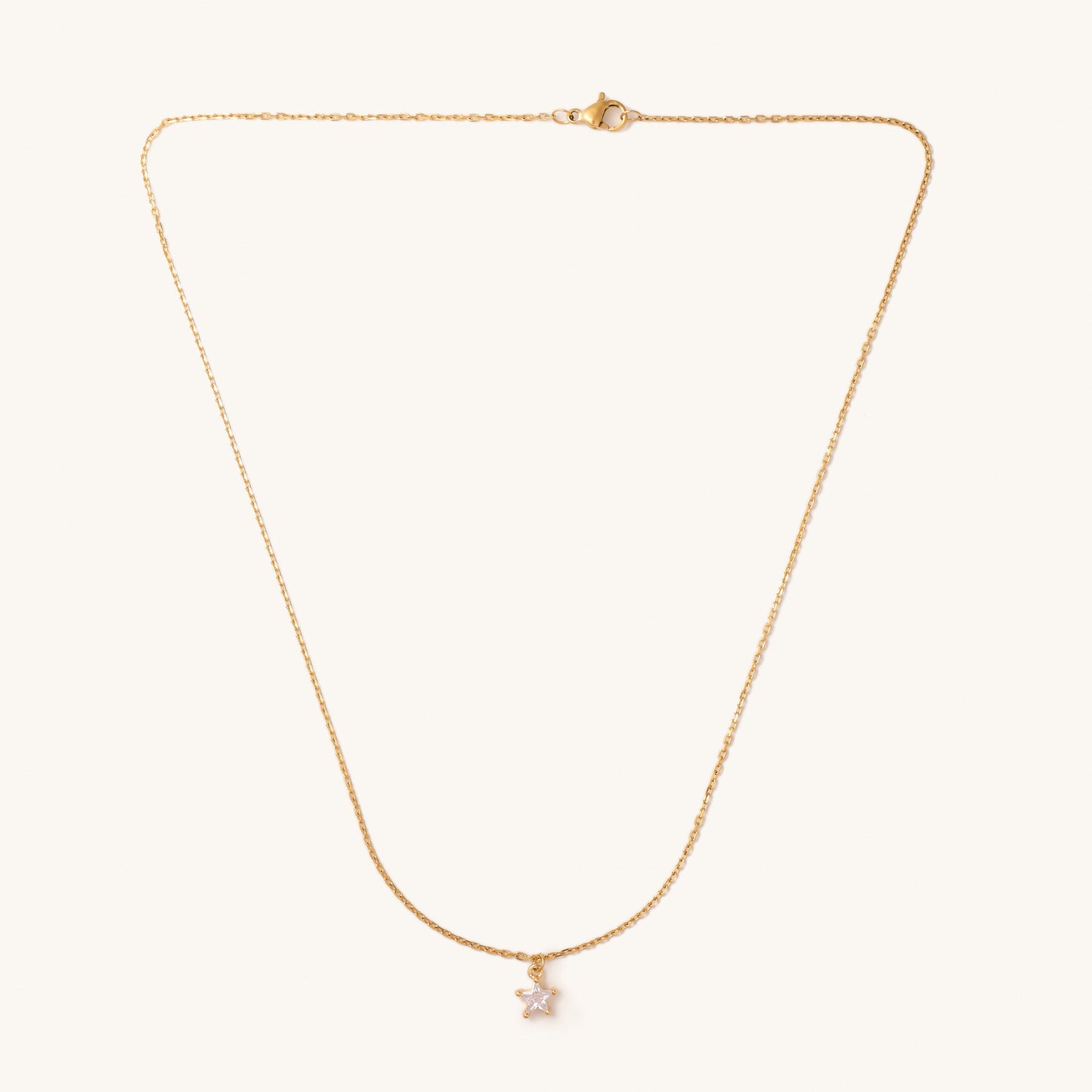 Gold Mini Crystal Star Necklace