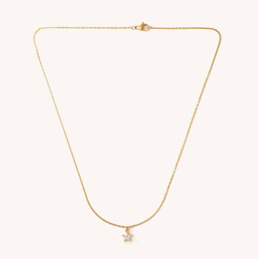 Gold Mini Crystal Star Necklace