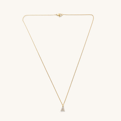 Waterproof Crystal Initial Necklaces- Gold