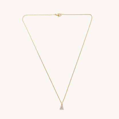 Waterproof Crystal Initial Necklaces- Silver