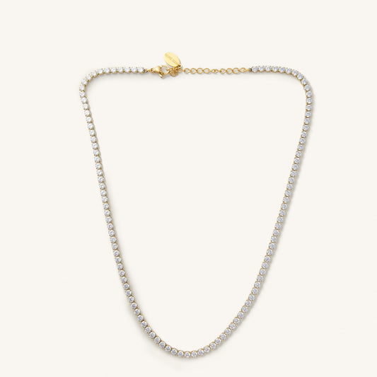 Stella Gold Tennis Necklace- Waterproof
