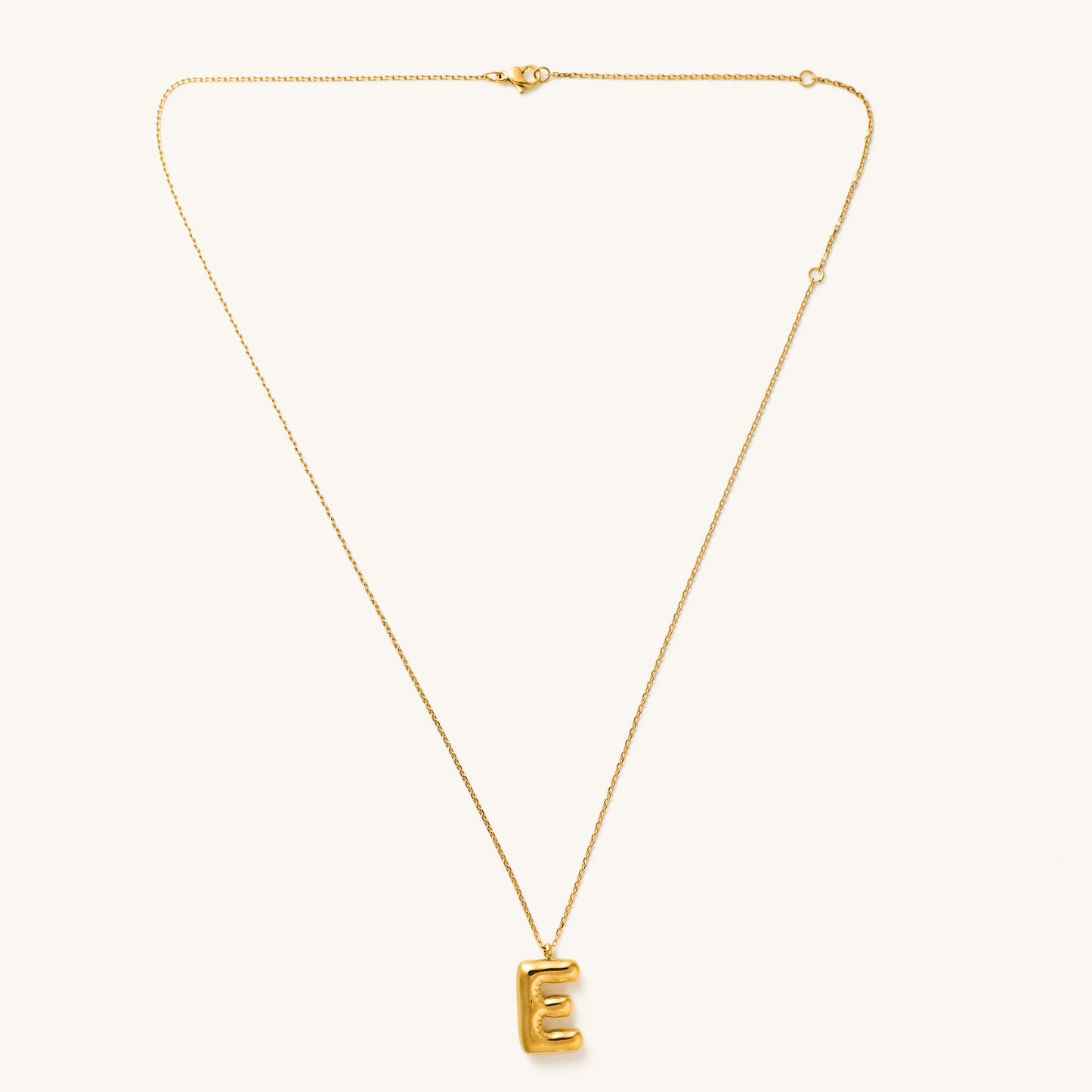 Bubble Initial Charm Necklaces- Gold