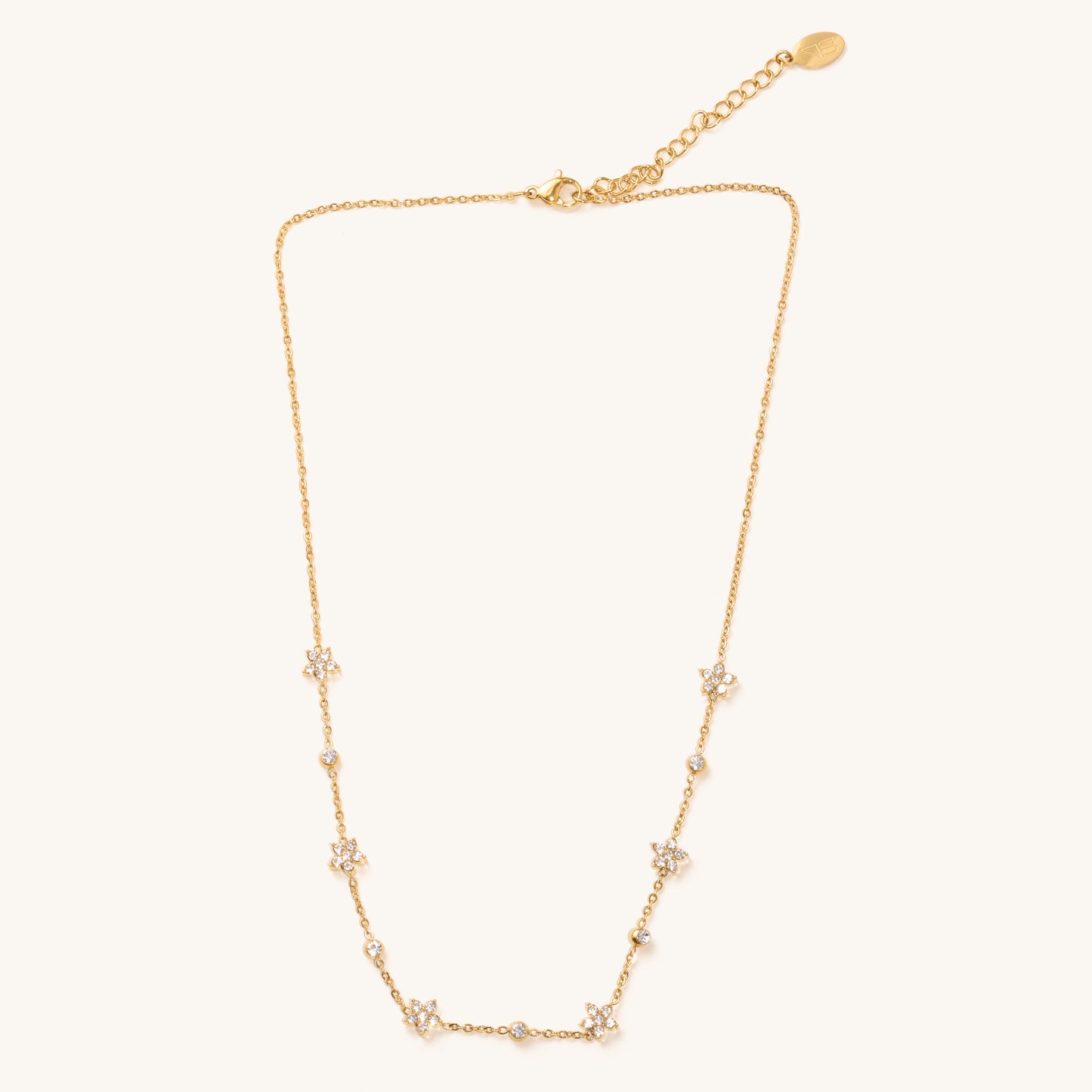 Jessica Crystal Flower Necklace