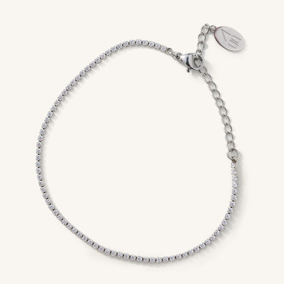 Silver Micro Tennis Bracelet- Waterproof