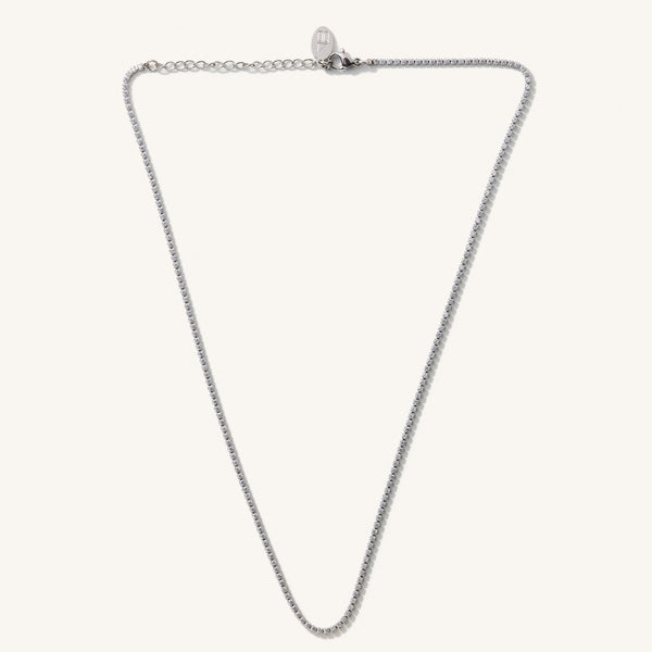 Silver Micro Tennis Necklace- Waterproof – Nikki Smith Designs