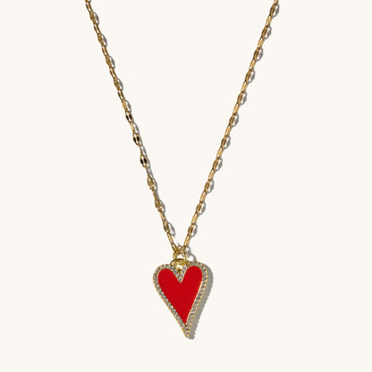Meg Red Heart Necklace