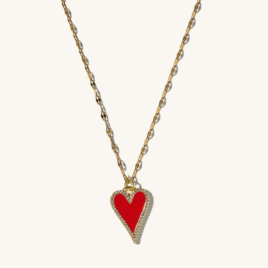 Meg Red Heart Necklace