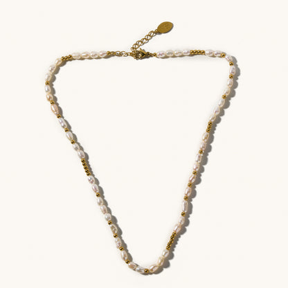 Pearl Gold Bead Necklace