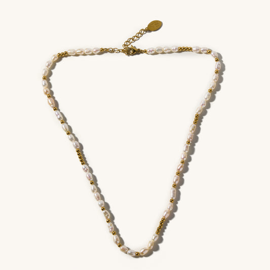 Pearl Gold Bead Necklace