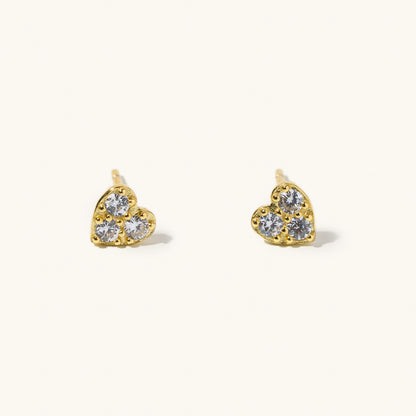 Crystal Mini Heart Studs